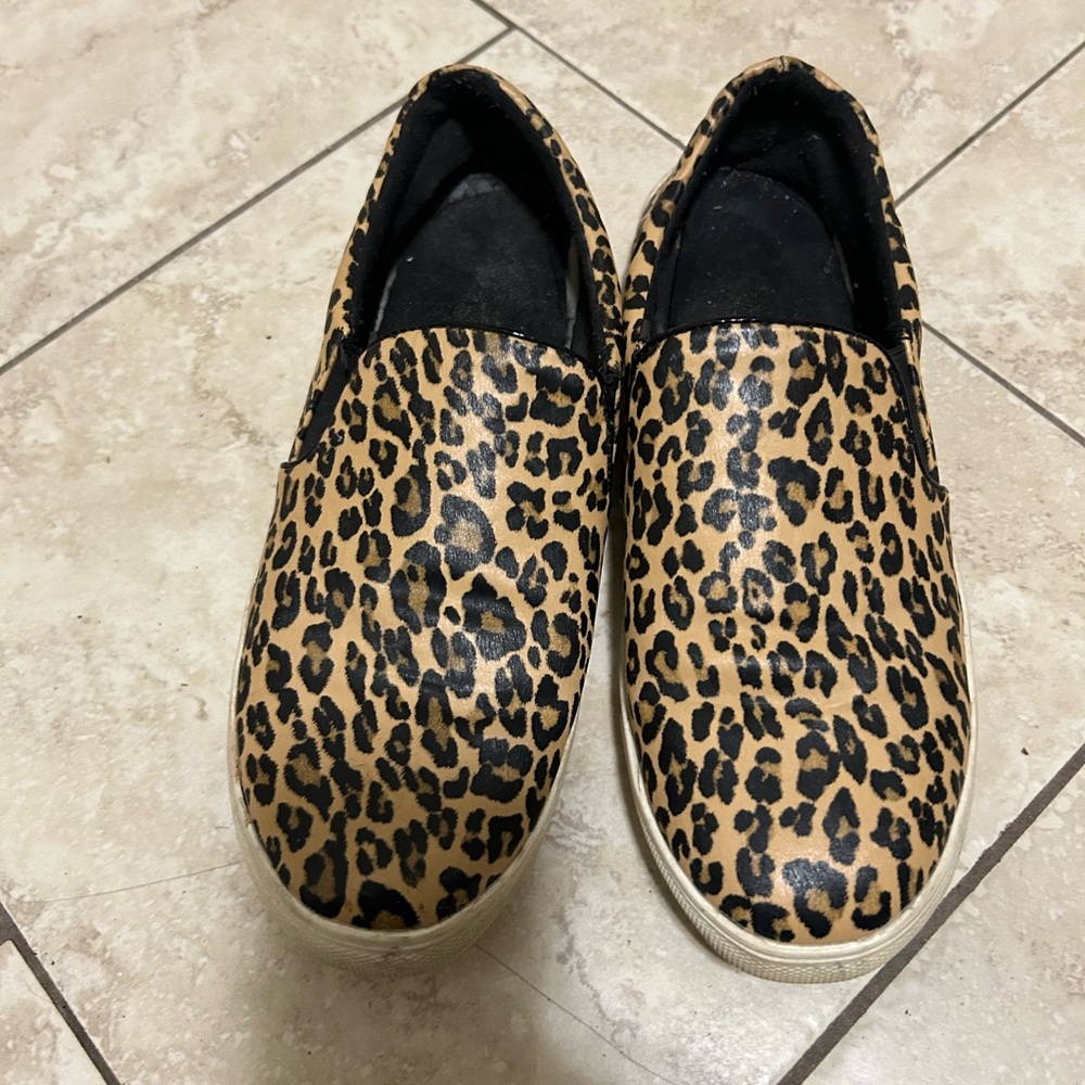 Leopard Print Slip-On Sneakers